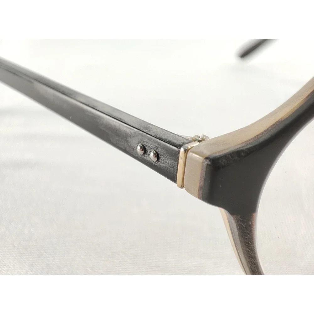 Linda Farrow Luxe Round Optical Eyeglass Frames 48-20-145 Gray Tortoise Acetate
